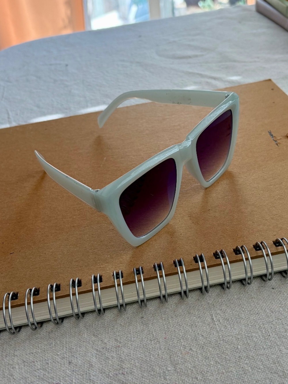 Trendy Powder Blue Square Sunglasses